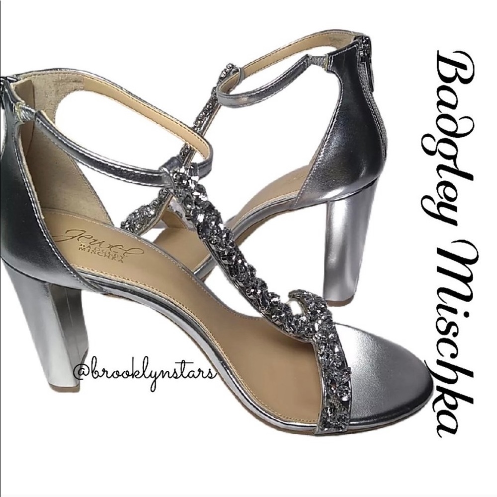 Jewel Badgley Mischka Embellished Evening Sandals